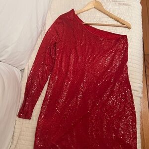 Red Sequin Dress